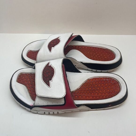 Nike Air Jordan Slides Jumpman Hydro 2 Retro Flight Bred 644935-101 Size‎ 10 - Picture 3 of 14